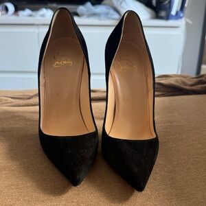 Christian Louboutin So Kate 120 Suede Elegant Black Heels